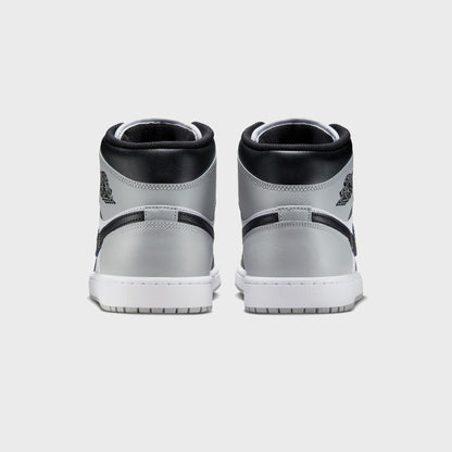 Jordan Air Jordan 1 Mid - White / Black / Light Smoke Grey