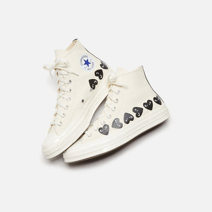 Comme Des Garçons Play x Converse Multi Heart High Top - Beige / Black