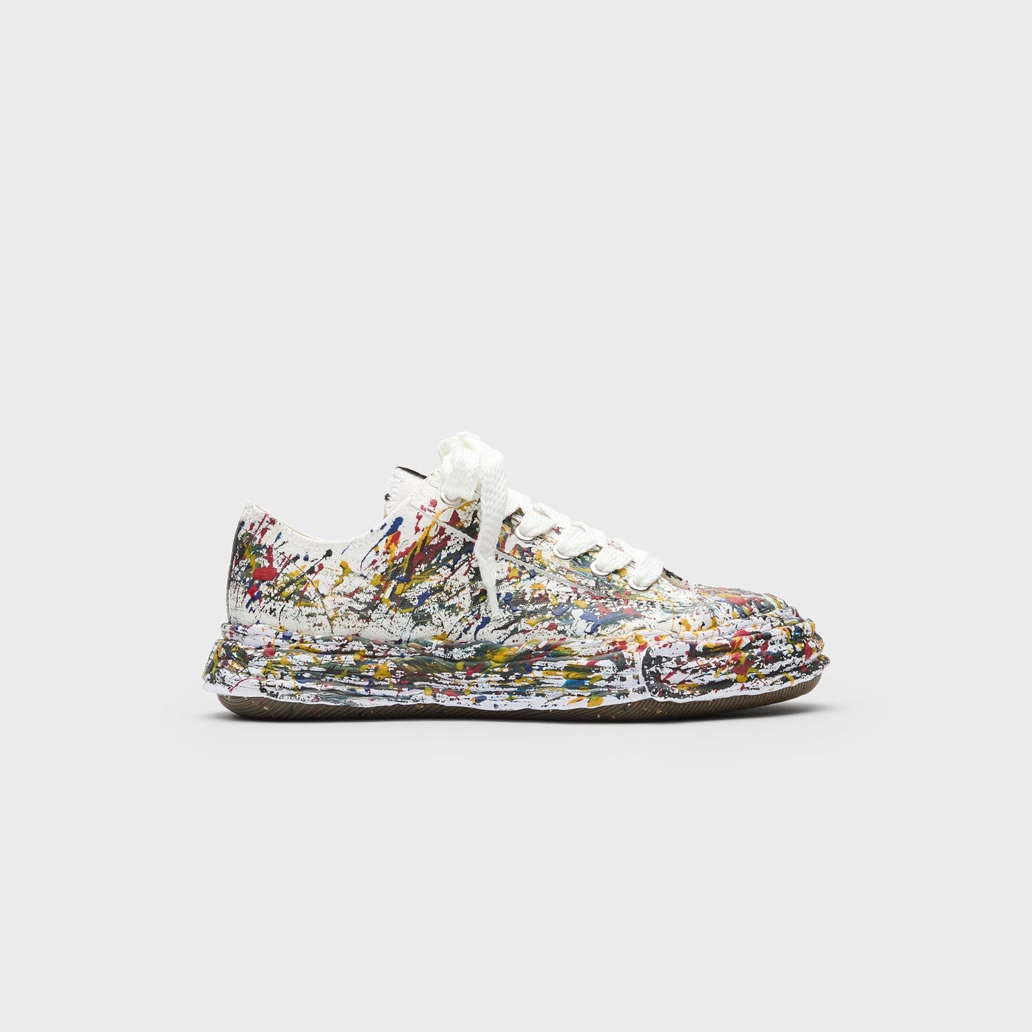 Mihara Yasuhiro Peterson 23 Original Sole Sputtering Canvas Low Top Sneaker - White