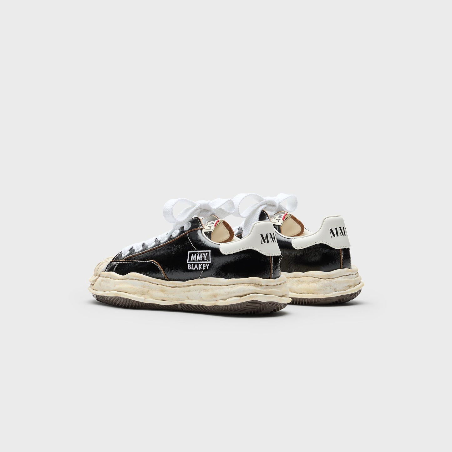 Mihara Yasuhiro Blakey Original Sole Wrinkled Leather Low Top Sneaker - Black