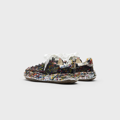 Mihara Yasuhiro Blakey Original Sole Sputtering Canvas Low Top Sneaker - Black
