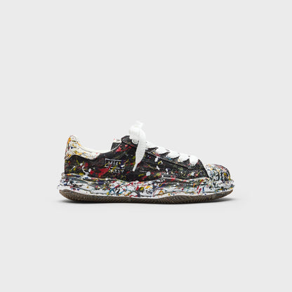 Mihara Yasuhiro Blakey Original Sole Sputtering Canvas Low Top Sneaker - Black