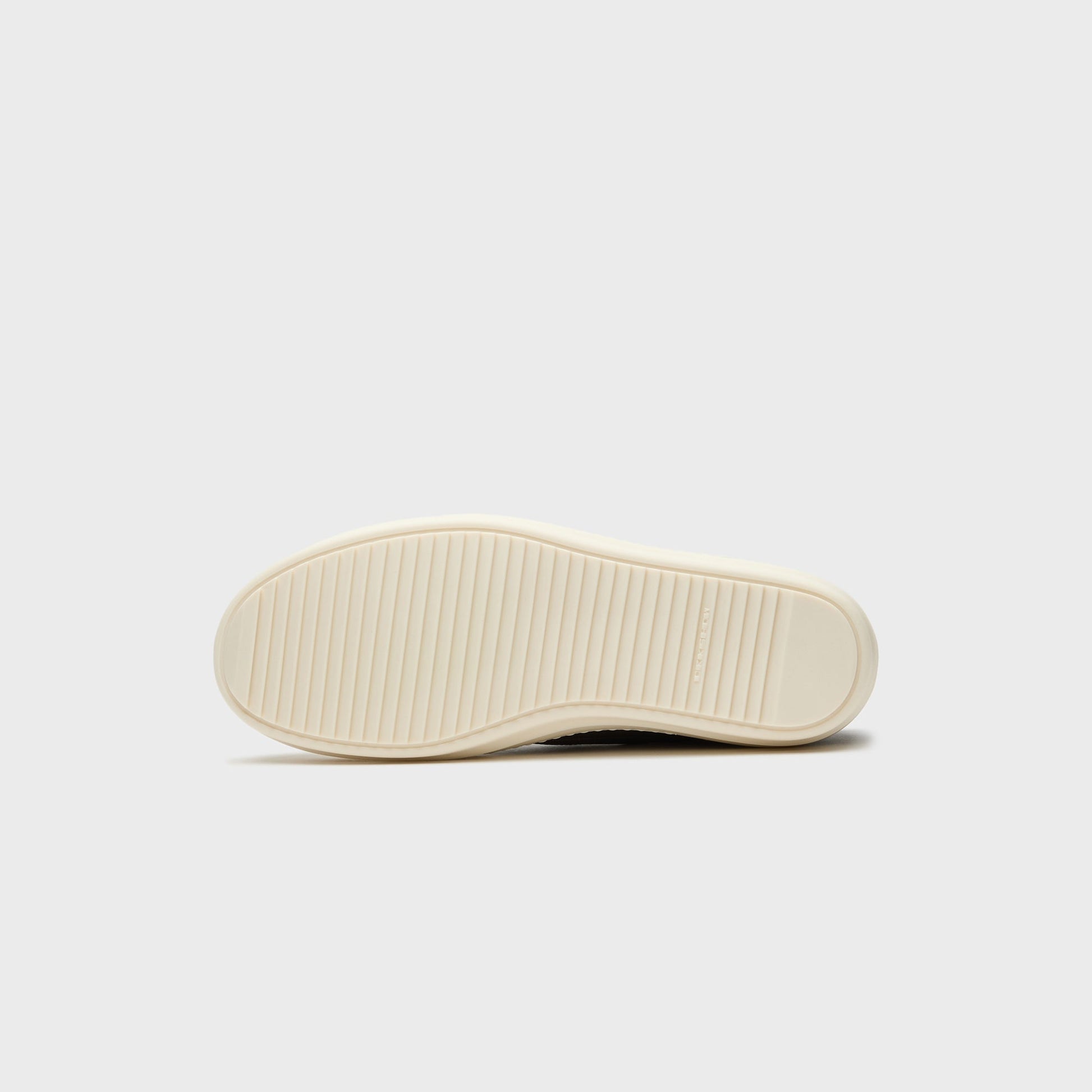 Rick Owens Boat Sneaks Scarpe In Denim - Dark Dust / Milk / Milk